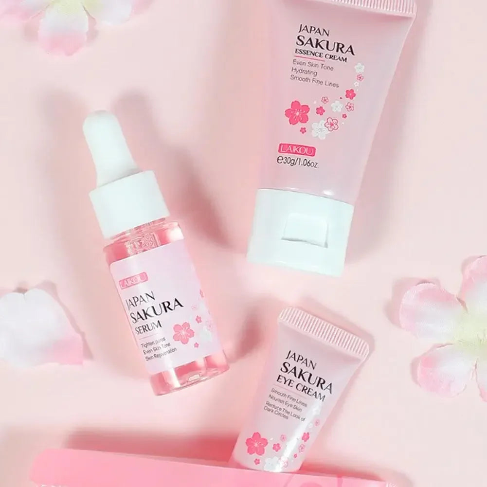 Coffret de soins du visage Sakura (3 pièces)