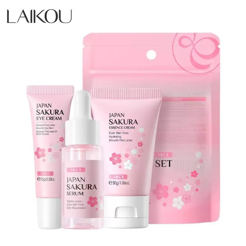 Coffret de soins du visage Sakura (3 pièces)
